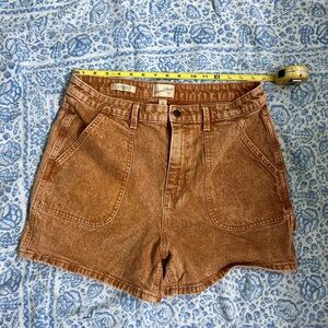 Vintage Style Brown Denim Women Shorts